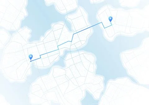 The path from a point to the intended goal, destinations, signs. roads Stock Illustration