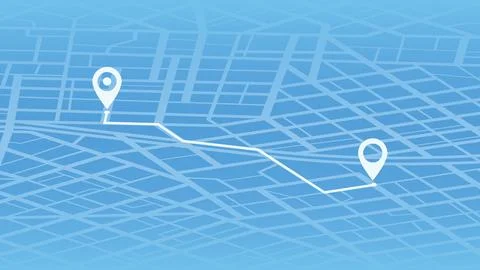 The path from a point to the intended goal, destinations, signs. roads Illustrazione stock