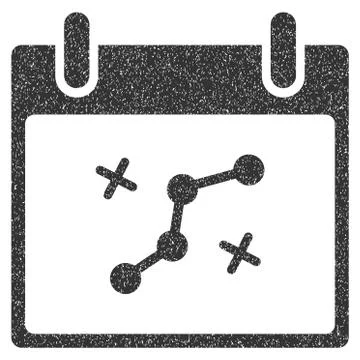 Path Points Calendar Day Grainy Texture Icon Stock Illustration