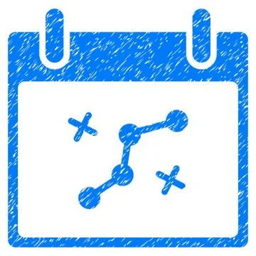 Path Points Calendar Day Grainy Texture Icon Stock Illustration