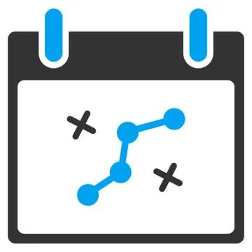 Path Points Calendar Day Vector Toolbar Icon Stock Illustration