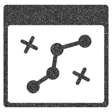 Path Points Calendar Page Grainy Texture Icon Stock Illustration
