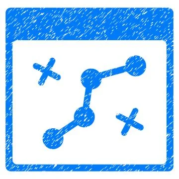 Path Points Calendar Page Grainy Texture Icon Stock Illustration