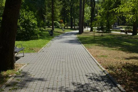 Path in a public park Stock Photos