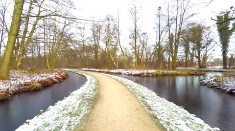 The path runs between the two creeks Stock-Footage 45425848