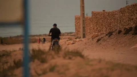 Path in a sahara village Stock Footage 157130698