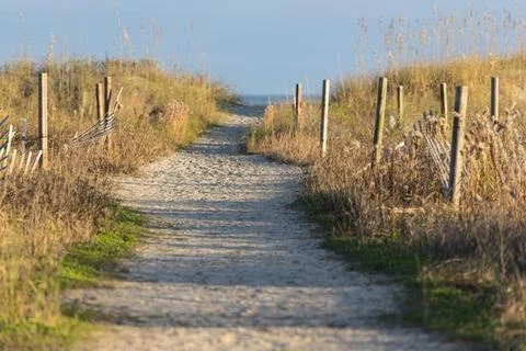 Path to Sand Beach Foto stock