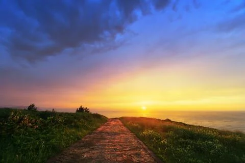 Path to the sea Stock Photos