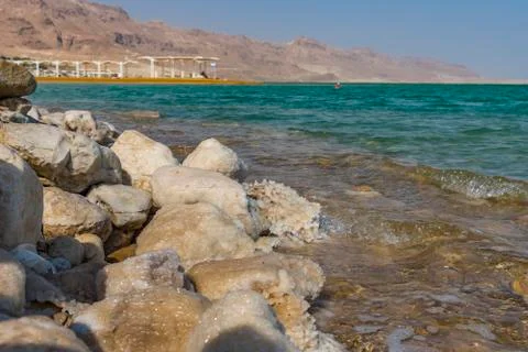 Path to the sea under a canopy Dead Sea Stock Photos