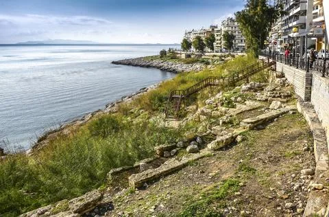 Path to the sea.Piraeus,Greece Stock Photos