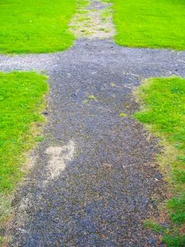 A Path in the Shape of a Cross Stock Photos