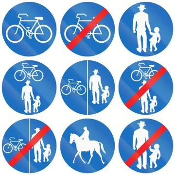 Path Signs in Austria Stock Illustration