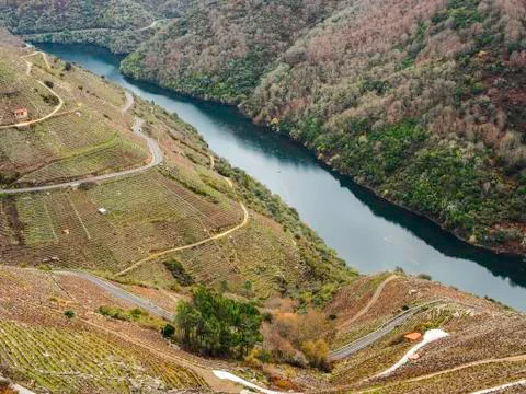 Path of the Sil River Stock Photos