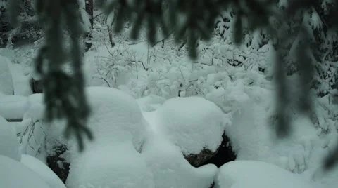 Path in the Snow Mountain Bridge 4K Stock Footage 59773389