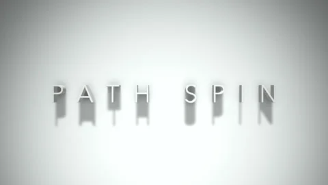 Path spin 3D title animation with shadows on a white background Stock Footage 297516077