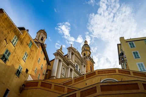 The path to St. Michel in Menton Stock Photos