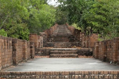 Path stone brick stairs Stock Photos