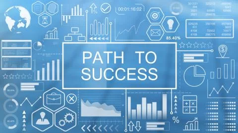 Path to Success, Animated Typography Stock Illustration