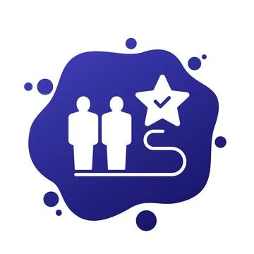 Path to success icon with two people, vector イラスト素材