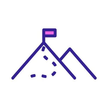 Path to success icon vector. Isolated contour symbol illustration 스톡 일러스트
