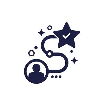 Path to success icon on white イラスト素材
