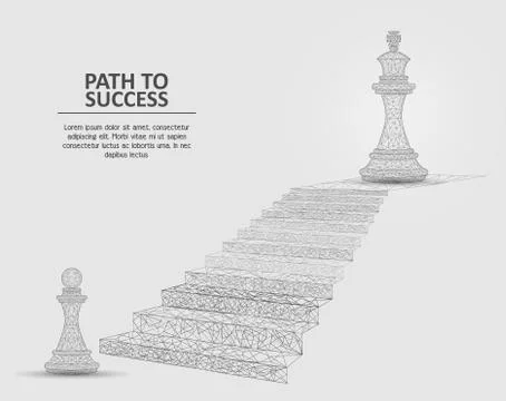 Path to success vector geometric polygonal background Ilustración de archivo