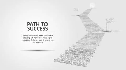 Path to success vector geometric polygonal background 스톡 일러스트