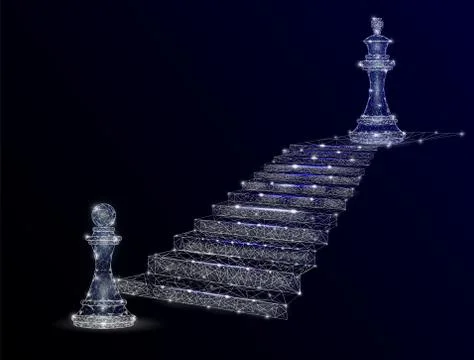 Path to success vector geometric polygonal background 스톡 일러스트