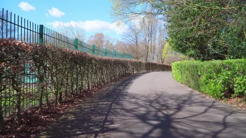 Path on a sunny spring day Stock Footage 152050800