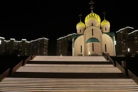 Path to the temple Stock Photos