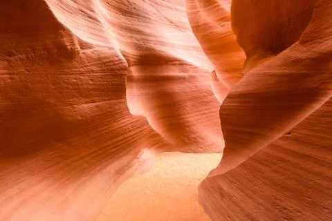 Path through Antelope Canyon - located on Navajo land near Page, Arizona, USA Stock-Fotos
