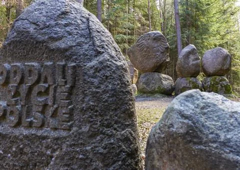 Path through Beech Mountain Reserve - in polish Bukowa Gora - in Zwierzyniec Stock Photos