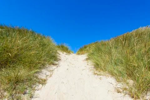 Path through Dunes to Beach, Klitmoller, North Jutland, Denmark Stock Photos