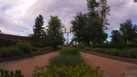 Path through Highlands park (motion dolly time lapse) Stock Footage 92037703
