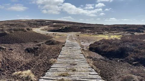 A path through the hillside. Scottish Highlands of Perthshire Stock Photos