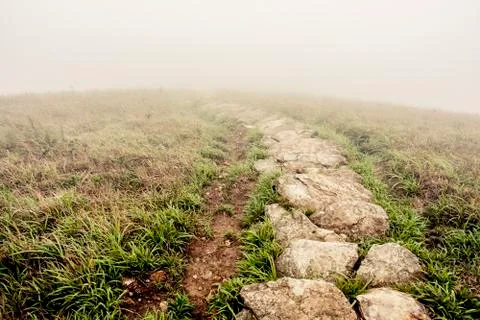 Path through the mountains Stock Photos