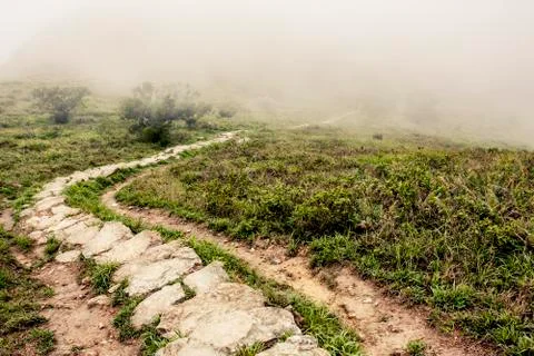 Path through the mountains Stock Photos