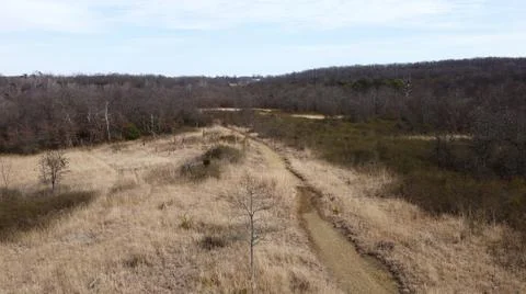 A Path Through A Winter Meadow Foto stock