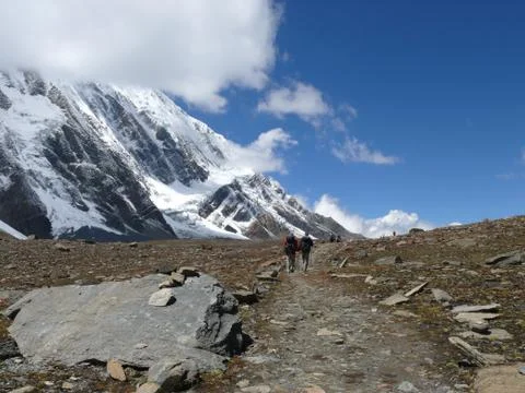 Path to the Tilicho lake Stock-Fotos