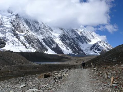 Path to the Tilicho lake Foto stock