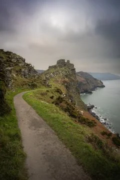 Path on top of the cliff Stock Photos