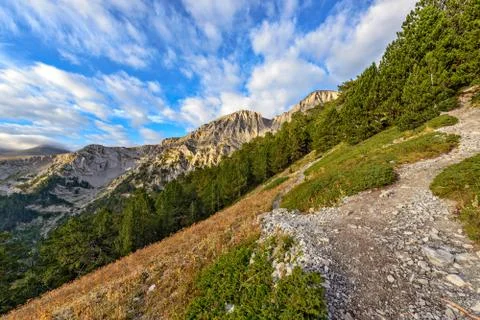 Path to the top of Olympus Stock Photos