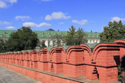 The path to the Trinity Tower of the Moscow Kremlin Stock Photos