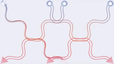 Path of various arrow lines on abstract background Stock Footage 167558885