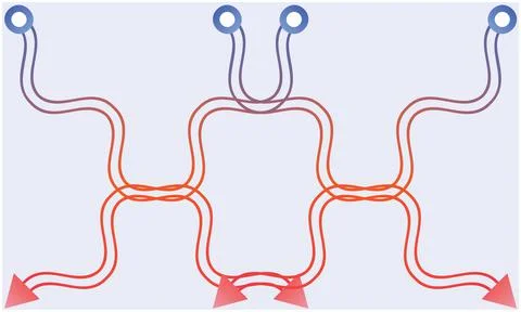 Path of various arrow lines on abstract background 스톡 일러스트