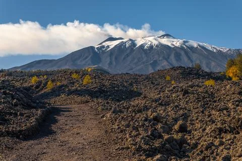 Path to the Volcano Stock Photos