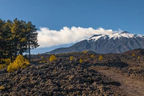 Path to the Volcano Stock Photos