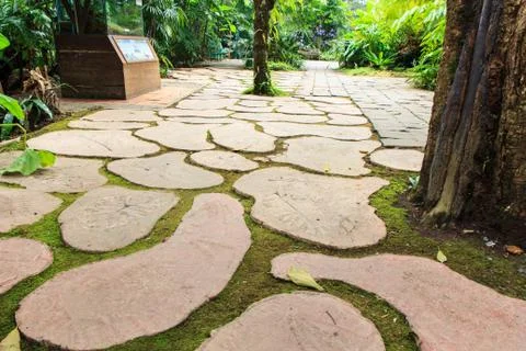 Path way made from stone Stock-Fotos