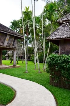 Path way in the park Stock Photos