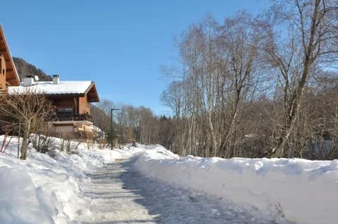 Path in winter Foto stock